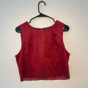 TCEC crop top, size L, suede